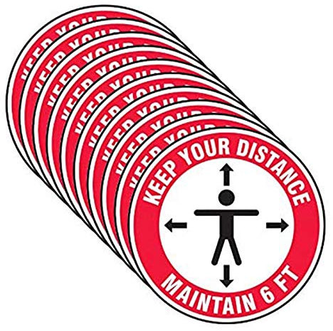 Begchy 10 StüCk Isolation Boden Schild für Warteschlange 6-Fuß Sicherheits Warn Schild Schild für Kranken Haus Einkaufs Zentrum 12