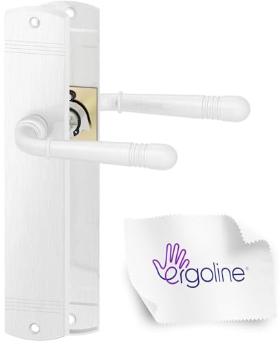 ERGO line LOFTY Silber Türbeschlag, Türgriff, Türklinken Blindschildgarnitur, Langschild, Drückergarnitur, Türklinke, Türdrücker für Innentüren, Gebürstetes Nickel