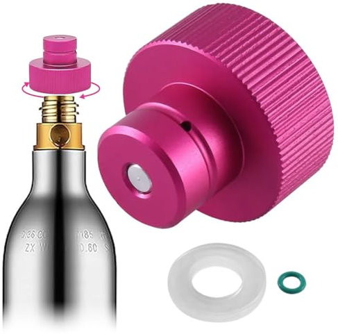 IKOPFLN 1 Stück CO2 Quick-Adapter, Schnelladapter für CO2 Soda kompatibel mit Duo/Terra/Art, Sodastream Adapter Zylinder Trapezgewinde TR21-4, Golden