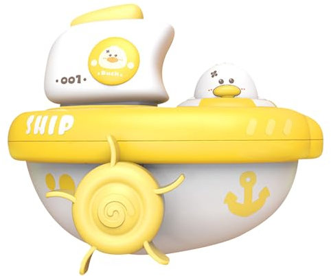 Juguete De Barco para Piscina - Juguete para Bañera | Juguete Interactivo con Manivela Divertido para Niños Niñas En Baño Piscina Playa