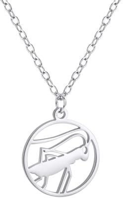 CMBSSTFC Süße Halskette Anhänger Kette Männer Frauen Schmuck personalisierte Hohle kreisförmige Ring Cricket Anhänger Halskette y
