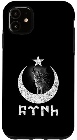 Türk Göktürk Schrift Hilal & Yildiz & Bozkurt Design Hülle für iPhone 11