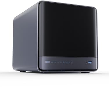MINISFORUM N5 Air NAS desktop a 5 bay Fino a 174 GB di Spazio di Archiviazione,CPU AMD Ryzen 7 255 (8C/16T),Barebone,Dual DDR5 Slots,1x 10 GbE,1x 5 GbE, 2x USB4 (8K), HDMI 8K, OCuLink, 3x slot M.2