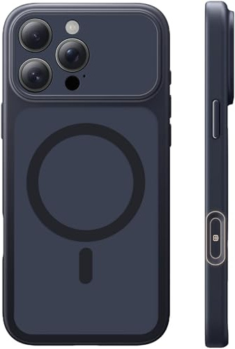 TAURI Magnetic for iPhone 16 Pro Max Case Matte Solid Color Back, Black | Full Camera Protection [Camera Control Cover] Compatible with MagSafe, Military-Grade Protection, Silk-like Shockproof Cover