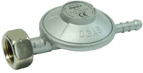 Dapetz ® Butane Gas Regulator Screw On Type Fit Calor 4.5 KG Cylinder Irish F-Valve Screw Low 8mm Tail 30mbar