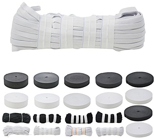 Roban Fashion Gummiband zum nähen 10mm 1cm breit 50 Meter Weiß