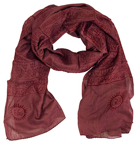 GURU SHOP Dünnes Baba Tuch, Benares Lunghi - Rostrot, Herren/Damen, Synthetisch