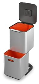 Joseph Joseph Totem Compact - Unidad de Separación de Residuos y Reciclaje con una Capacidad de 40 litros - Acero inoxidable