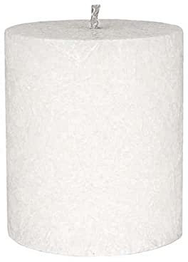 G. Wurm Stearin-Stumpen Kerze, weiß, (B/H) 6,4x7,5cm