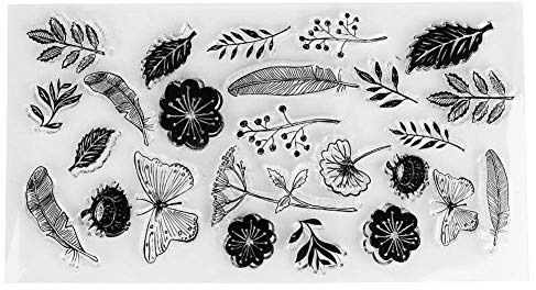 Silikon Stempel, Blumen Blätter Schmetterlinge Transparent Siegel Vorlage für DIY Hand Konto Sammelalbum fertig Stempel Fotoalbum DekorStempel