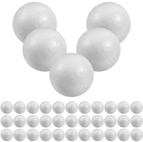 SUPVOX 100pcs Palline di Polistirolo 2cm, Sfere di Schiuma per Fai da Te, Decorazioni per Albero di Natale, Modellini, Creazioni Artigianali, Matrimoni e Festive