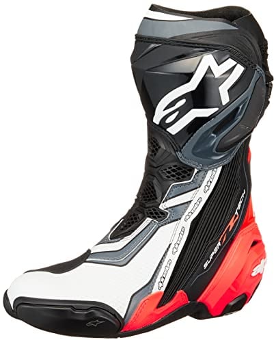 Alpinestars Supertech R Motorradstiefel, Scarpe da Moto Uomo, Nero, 43 EU