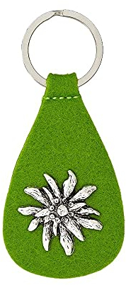 lordies Edelweiss Trachten Schlüsselanhänger Filz Grün