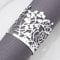 LEKOCH 50pcs Einweg Papier Serviettenringe Weihnachten, Blatt Rebe Serviette Ringe für Tischdekoration, Hochzeit, Party (Spiegelsilber Rose)