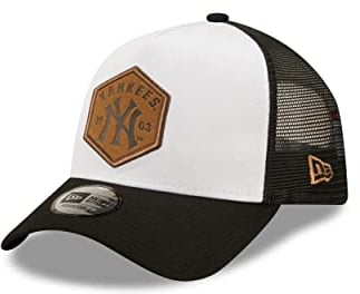 New Era New York Yankees MLB Fancap Trucker Kappe Basecap Snapback Baseball Weiss schwarz - One-Size