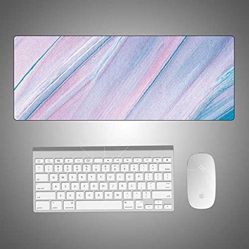 KJXNED - Tapis de Souris Gaming XXL 800x300 mm Texture Bleue Gamer Mouse Pad Surface Antiderapant Base en Caoutchouc Antidérapante pour Gamer PC et Ordinateur Portable