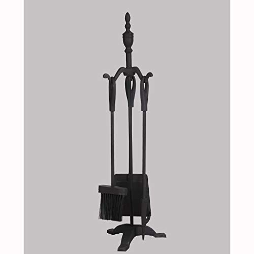 liushop Kaminwerkzeuge Dreiteilige Reihe von speziellen Tools for Echtfeuerholzofen Gusseisen Heizung Exquisite Kamin Kaminbesteck Set