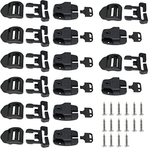 VGOL 8 Set Clip Di Copertura Per Vasca Idromassaggio Spa Chiusure Di Ricambio Serratura A Clip Con Chiavi E Hardware Kit Di Riparazione Chiusura Rotta Con Slot Nero