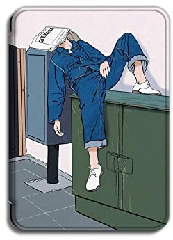 Étui pour Kindle Kindle Touch 2014 (Kindle 7 7e génération) étui étanche pour liseuse Kindle Paperwhite, e-Book-Reader-couvre avec mise en veille automatique/réveil/homme paresseux lisant un l