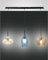 Pendelleuchte OLBIA, 3-flammig, 100cm, E27, IP20, Amber/Azurblau/Champagner