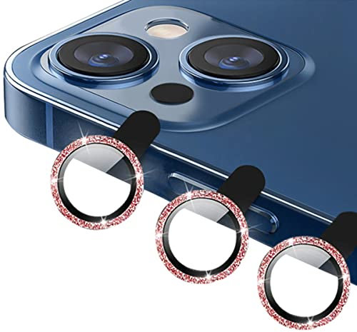 YSJJZRL 3 pellicole per obiettivo della fotocamera 9H, glitterate, in vetro temperato HD, per iPhone 11/11 Pro/11 Pro Max (per ip11pro, rosa)