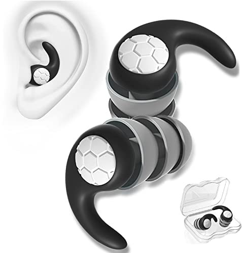 KKNE Tapones Oídos Ruido Dormir, 1 Pares de Tapones Oídos de Silicona Reutilizables Lavableques contra El Ronquido Protección Auditiva para Fiesta, Música, Festival, Concierto, Trabajo
