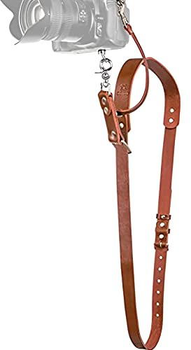 Amesor Kameragurt aus Leder | Verstellbarer Kamera-Schnellverschlussriemen - Leder Slim Shoulder Sling Neck Strap für alle Kameras