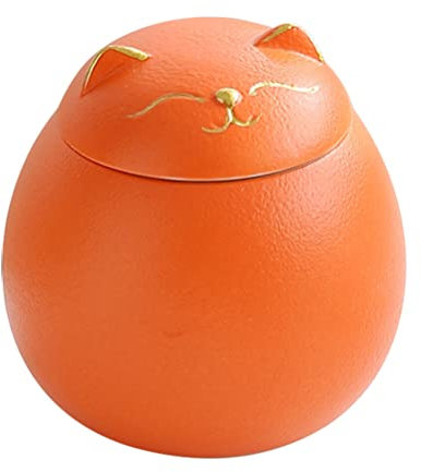 CALLARON Conteneur De Stockage Bocal À Thé en Boîte À Thé Chat Chanceux Conteneur De Thé en Vrac Feng Shui Maneki Neko Thé Tin Hermétique Pot De Stockage des Aliments Sucrier pour Traiter