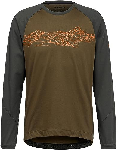 Zimtstern Herren Fahrradtrikot PureFlowz Military Olive-Forest Night S