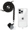 Yoedge Cordon Telephone Portable, Tour de Cou Telephone Universelle avec 2 Patchs, Réglable Collier Lanière Téléphone en Bandoulière en Nylon Adaptée à la Plupart des Smartphones, Or Noir