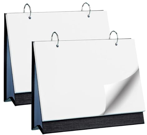 SPORWAY 2 Stücke DIY Tischkalender Blanko Notizbuch, A5 Fotokalender Bastelkalender Wochenkalender Kraftpapier Ringbuch Spiralblock DIY Memo Papier Zeitplaner Leerer Zettel (Schwarz)
