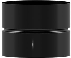 WOLFPACK LINEA PROFESIONAL Manguito Union Tubos Estufa Vitrificado Negro Hembra - Hembra Ø 150 mm. Machon, Empalme Tubos Chimena, Empalme Tubos Estufa,