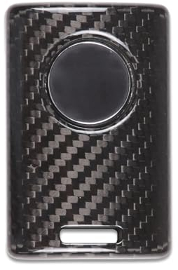 Coque de clé télécommande intelligente 100 % fibre de carbone véritable compatible avec Corvette C6 C7 (noir)