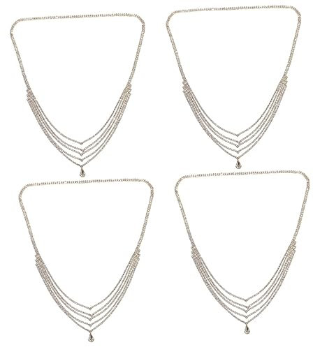 Beavorty 4 Stücke Braut Schmuck Kette Strass Schmuck Für Frauen Hochzeit Decor Kette