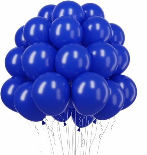 Luftballons Geburtstag [100 Stück] • 30cm Premium Ballons • für Luft und Helium • Deko Dekoration Kindergeburtstag Partydeko Party, Farbe: Blau
