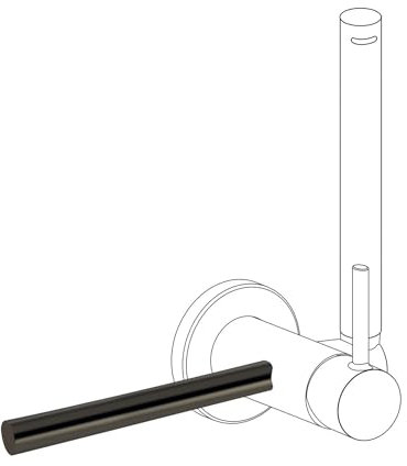 TRES 03412401KM STUDY Accesorio Porta Toallas para Grifo con Ducha para Inodoro Color Negro Metalizado
