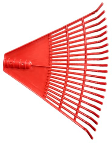 CIYODO Kunststoffrechen Für Rasen 21 Zähne Robuster Rechen Für Blätter Gras Und Rot Für Die Hof- Und Gartenpflege