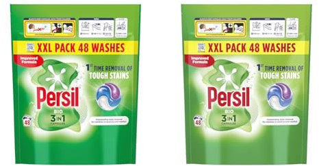 Persil Bio 3 in 1 Washing Capsules 48 washes (Pack of 2)
