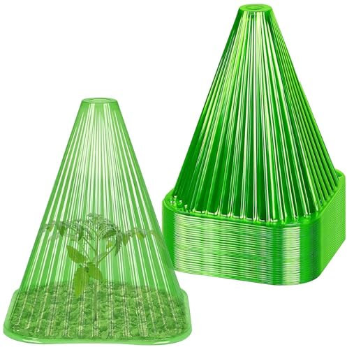 Recitem Schneckenkragen, 20 STK Schneckenschutz Ohne Chemie, Stabiler Schneckenzaun für Hochbeete, Schneckenabwehr und Pflanzen Schutz aus Recyclebarem Material (Grün)