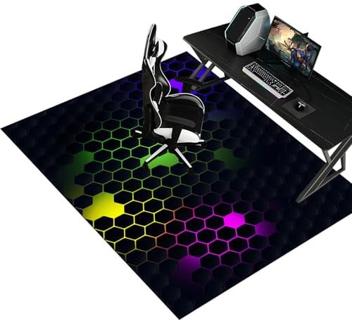 Fzamudng Alfombra Silla Oficina, Alfombra Gaming Suelo, Protector de Suelo para Silla de Oficina, Alfombra Silla Ruedas Gaming Oficina, Alfombrilla para Silla de Gaming 70 x 100 cm