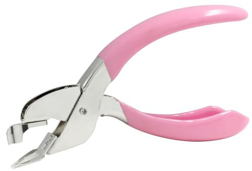 Waziaqoc Heftklammerentferner, Büro-Heftklammerentferner, Werkzeug für Büro, schwere Handheftklammern, Pin-Ziehen, Rosa
