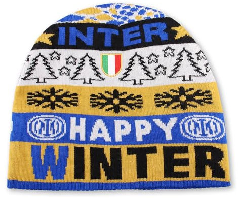 Inter - Berretto di Natale Edizione 2024 Ufficiale Unisex-Adulto, Festeggia l'inverno con Stile nerazzurro! Ottima Idea Regalo, per i Veri Tifosi Nerazzurri.