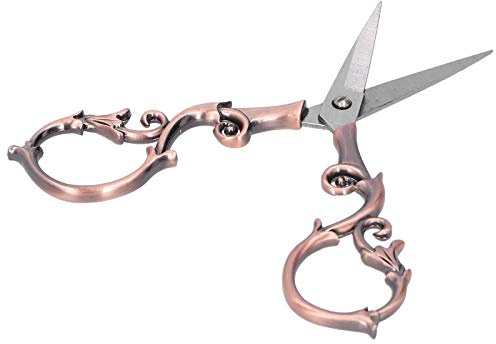 Schere, Kleine Schere aus Edelstahl, Stoffschere Zum Sticken, für DIY-Nähen für Stoff (Roségold)
