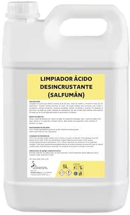 Limpiador Ácido Desincrustante para Suelos, 5 Litros, Elimina Cemento, Yeso y Óxido