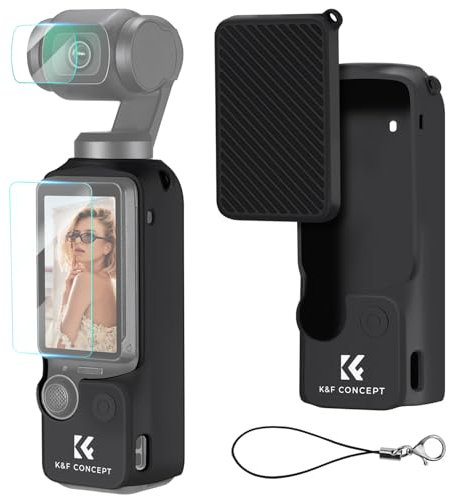 K&F Concept Silicone Sleeve Case for DJI Osmo Pocket 3 Protective Cover Screen Protection Cover Hood Anti-Drop Accessories
