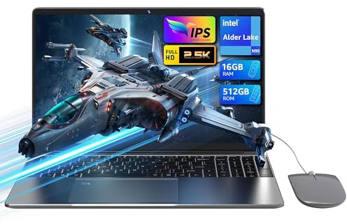DREAMFYRE Laptop PC 16GB RAM 512GB SSD Laptop Computer 16 2.5K, Alder Lake-N95 Processor (up to 3.4 GHz) Notebook, WiFi Bluetooth 4.2 USB 3.0x2 TFx1 Card Reader, HDMIx1, Audio Jack x1, Type-Cx1