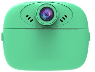 Kids Instant Print Camera, Black & White Thermal Photo Printer, Portable Travel Selfie Digital Cameras for Ages 3-12, Perfect Christmas Birthday Gifts for Boys & Girls (Green)