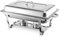 AllRight Warmhaltebehälter Essen 9L, Chafing Dish, 1x 1/1 GN-Behälter Edelstahl Buffetwärmer Mahlzeit Speisenwärmer Wärmebehälter Rechaud für Catering Buffet und Party