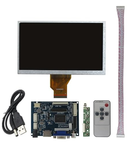Versatile Universal DIY Portable LCD Screen HDMI/VGA/AV Driver Controller Board Raspberry Pi PC PC Monitor Second Monitor (Screen Resolution:800 x 480.7 inch)