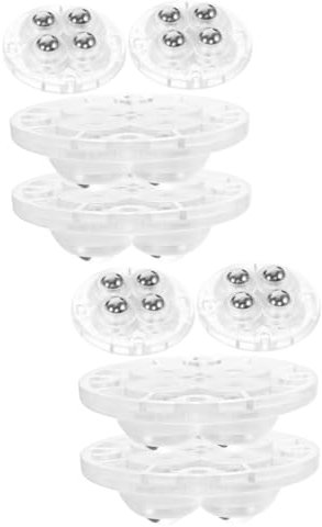 Amosfun 2 Sätze Klebendes Universalrad Edelstahlstrohlme Behälter Klebstoff Schwenken Lagerung Klein Lenkrollen Selbstklebend Mini-räder Räder Für Mülltonnen Minirollen Plastik 4 Stück * 2